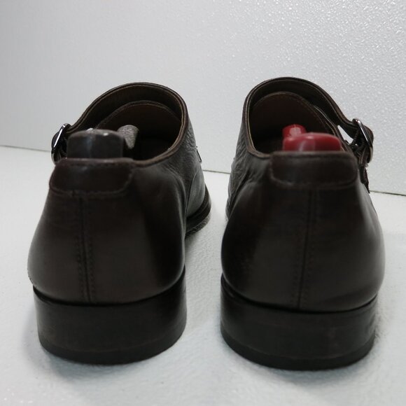 3D M Lifestyles 8 Monk Strap Oil Tanned Leather Oxfords Shoes Mens sz US 9 - Picture 2 of 7
